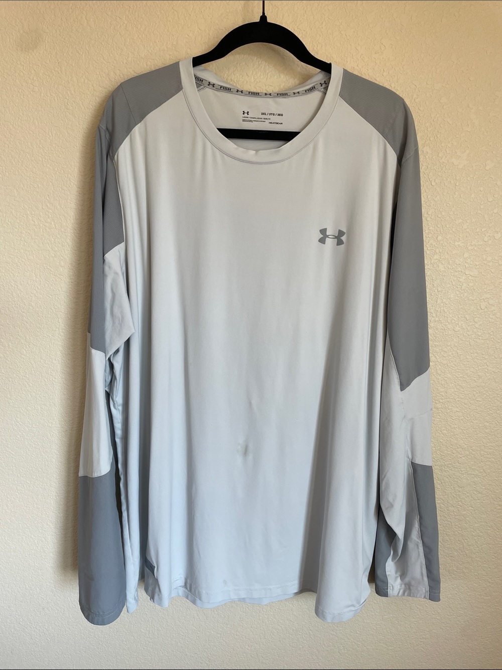 Under Armour Fish Men’s Long Sleeve Athletic Shirt 3XL Sun UV Protection Outdoor
